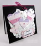 Handmade collage hearts Paper (1st) Anniversary card - Image 2