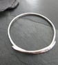 Sterling Silver Bangle, Crossover Bangle, Hallmarked - Image 4