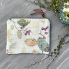 Woodland Berries small zip pouch