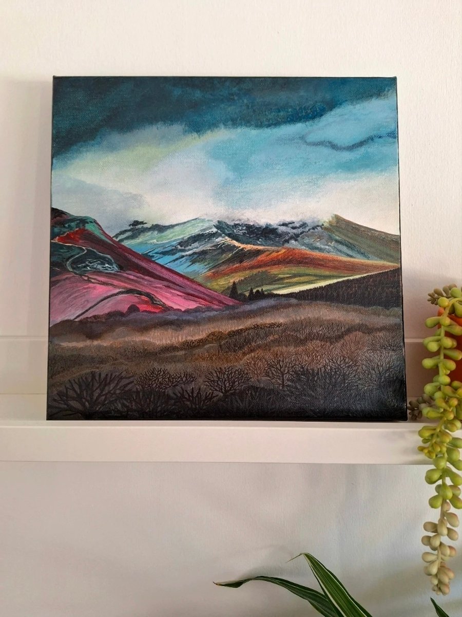 Looking towards Stair with distant fells.