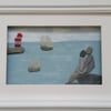 The Lighthouse. Sea Glass Art, Pebble Art