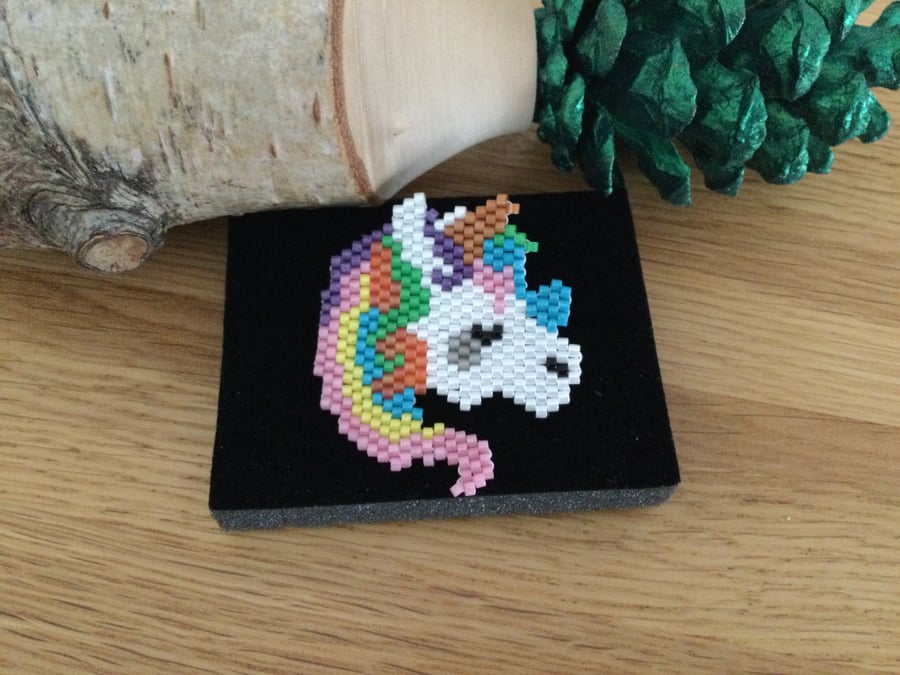 Rainbow Unicorn Brooch