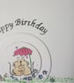 Cute cuddling mice birthday card  - Image 2