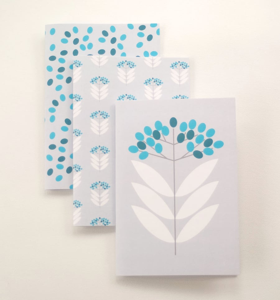 Blue Elderberry Notebooks Set of 3