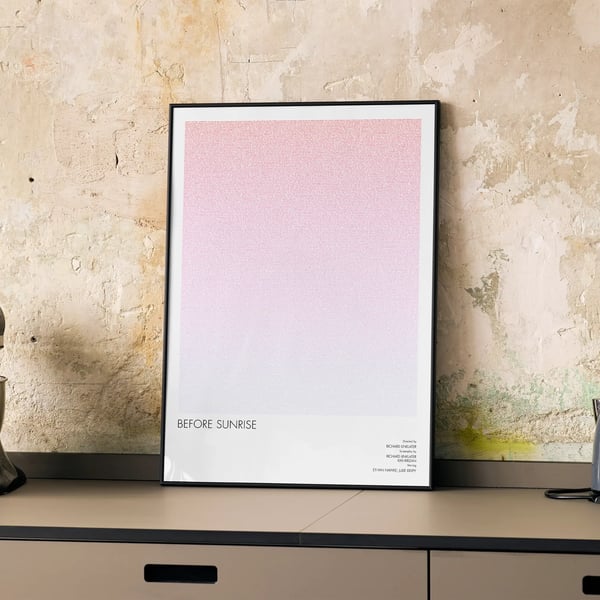 Before Sunrise Screenplay Poster - Minimalist Romance Film Print