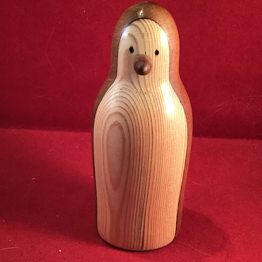 Wood turned penguin