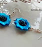 Mother of Pearl & Polymer Clay Earrings  Silver Plate - Image 4