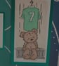 Green football teddy Father's Day card - Image 2
