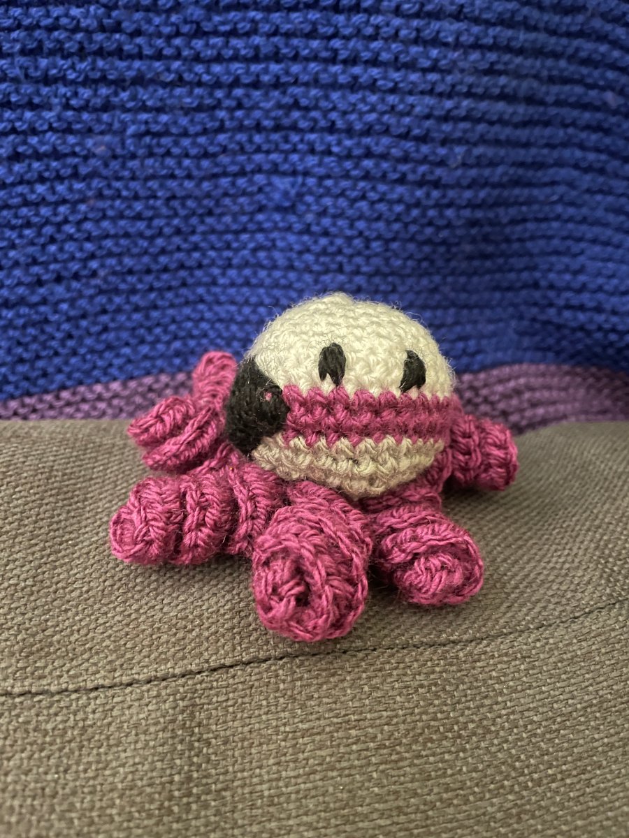 Crochet Demisexual Pride Flag Octopus