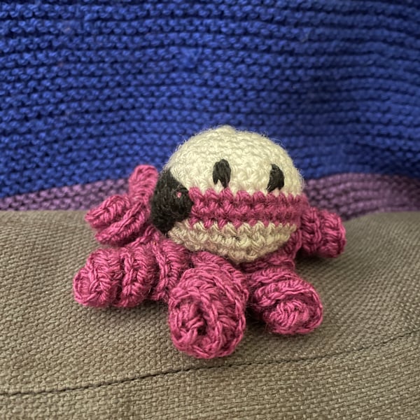 Crochet Demisexual Pride Flag Octopus
