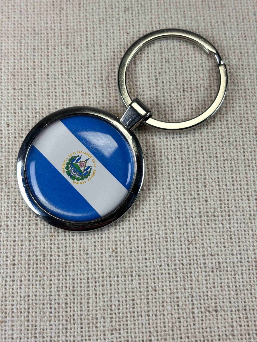 El Salvador Flag Keyring