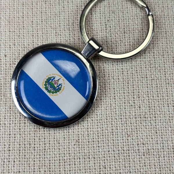 El Salvador Flag Keyring