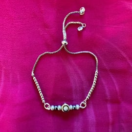 Slider Bracelet with diamond charm