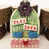 Pottery wedding decoration Love Birds  Wedding gift Bride and Groom Birdcage