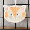 Ceramic Cat decoration orange