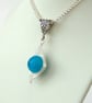 Beautiful blue agate wire wrapped necklace - Image 5