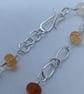 Sterling silver bracelet, Unique handmade silver bracelet with opal beads - Image 4