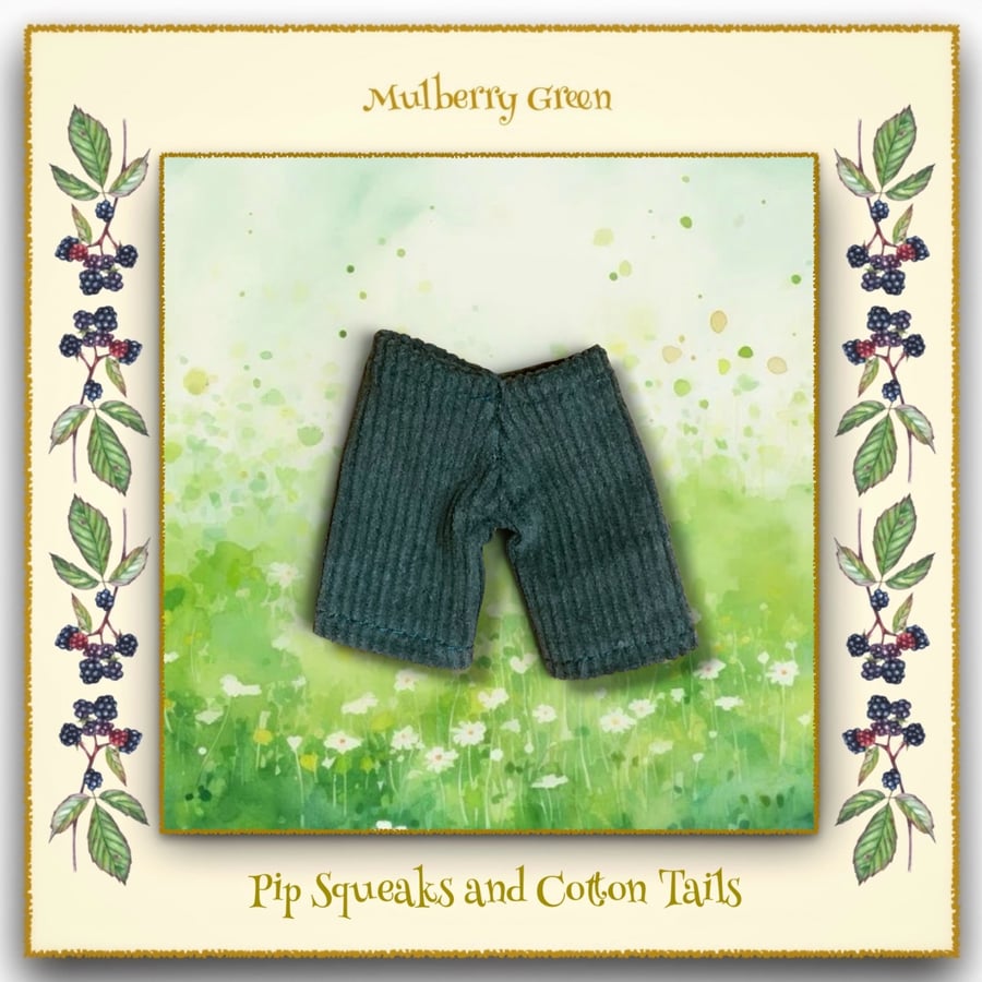 Forest Green Corduroy Trousers to fit the Pip Squeaks and Cotton Tails