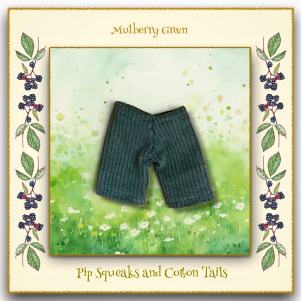 Forest Green Corduroy Trousers to fit the Pip Squeaks and Cotton Tails