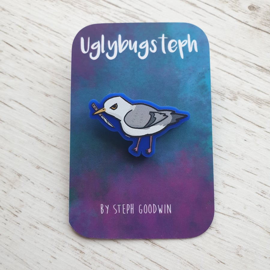 Stabby Seagull Pin