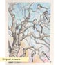 Long-tailed tits in a winter tree, original bird painting, wall art - Image 2