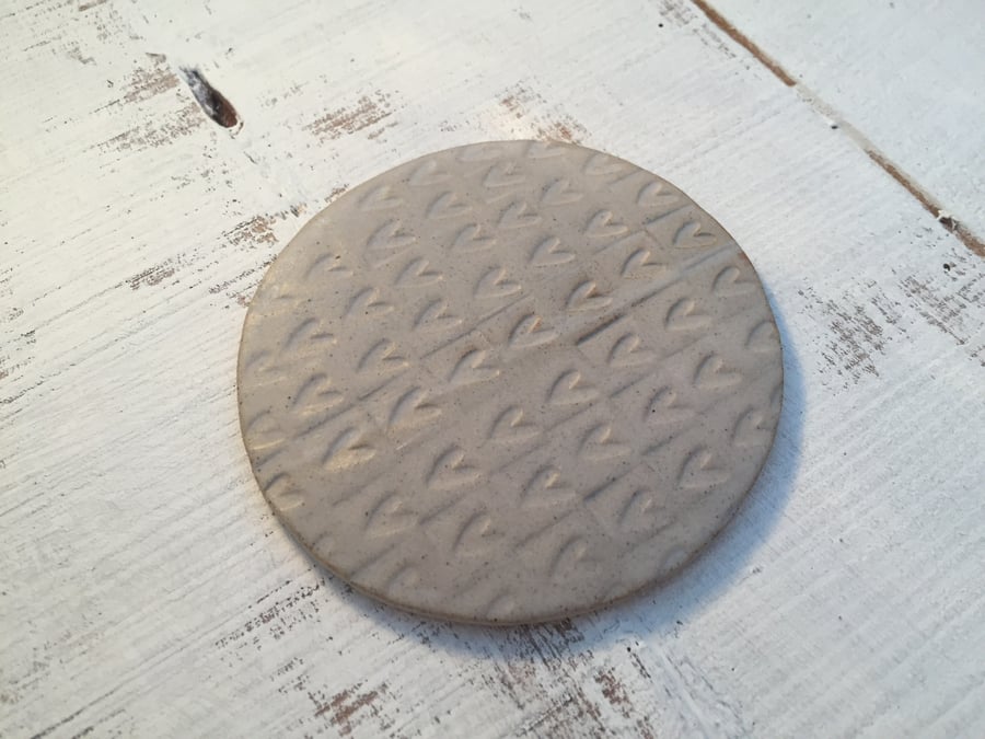 Ceramic coaster, hand made clay coaster, candle stand 