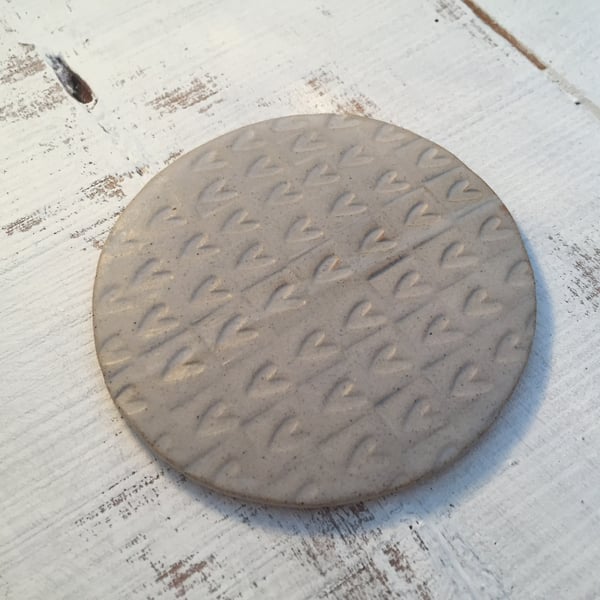 Ceramic coaster, hand made clay coaster, candle stand 