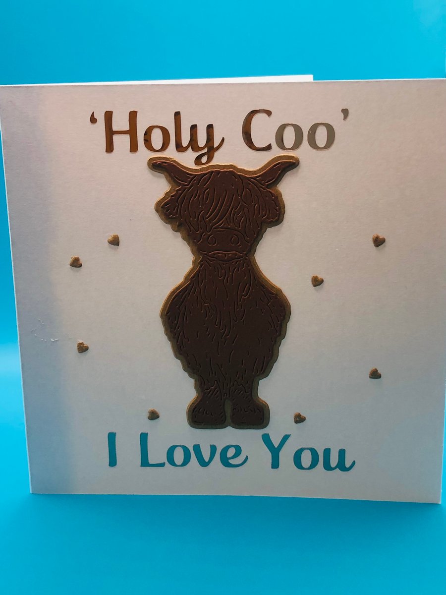 Highland Cow birthday card 