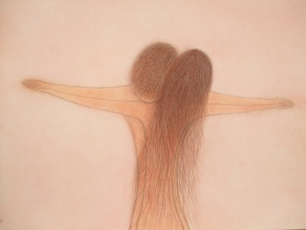 Love Card: Couple Romantic Spiritual Art Card, Wedding Anniversary, Engagement