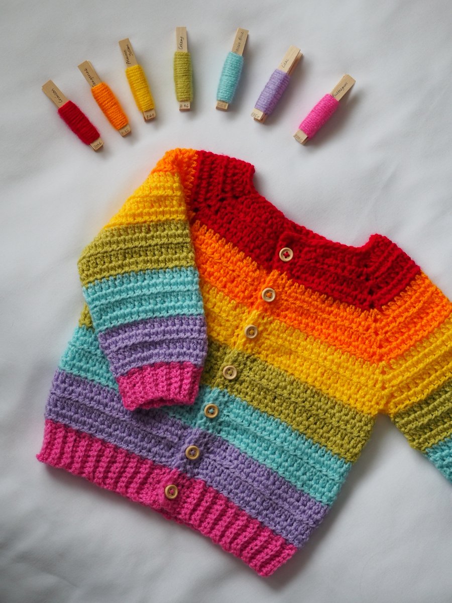 Rainbow Cardigan 9-12 months