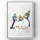 Watercolour Print 'The Groovy Bill Birds' - Signed