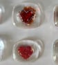 Framed Glass Fused Hearts - Image 4