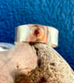 Ruby Ring, July Birthstone, Hammered Sterling Silver, Handmade Hallmarked - Image 2