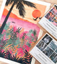 Sundown Art Print: Paradise Collection: palm tree, summer island holiday - Image 5