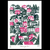 Stannington View linocut print