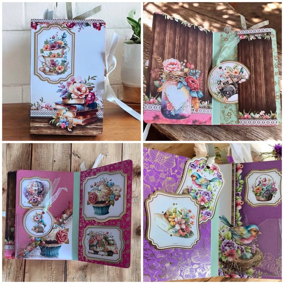 ‘The Tea Garden’ Floral Journal-Treasured Memories Book. Memory Journal