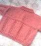 Children's Round Neck Cardigan with Ribbed Bottom and Sleeves, Knitted Cardigan - Image 2
