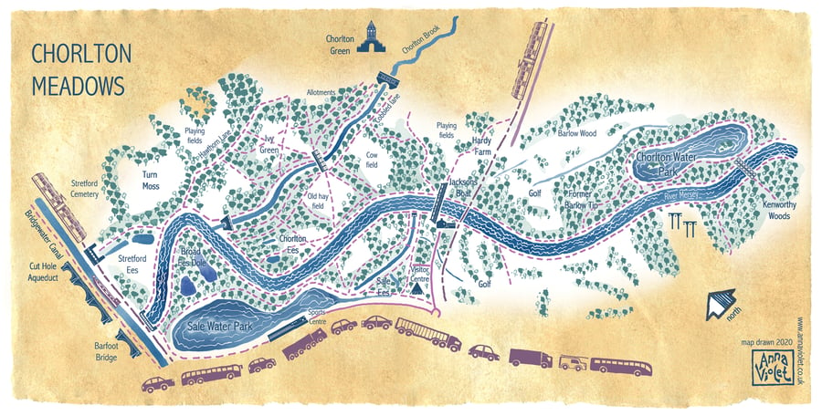 Map of Chorlton Meadows