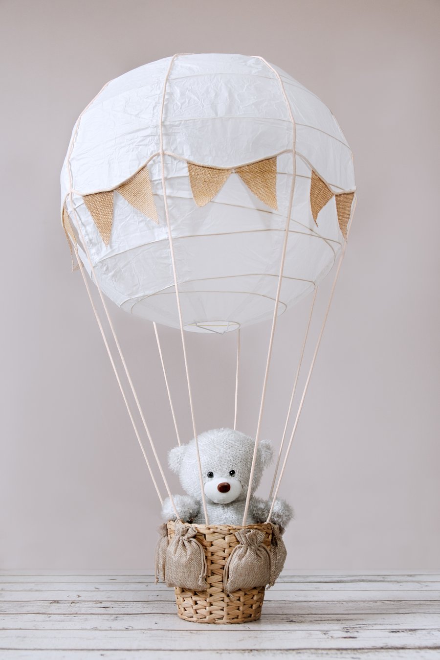 Nursery lampshade, nursery lightshade, hot air balloon nursery lampshade