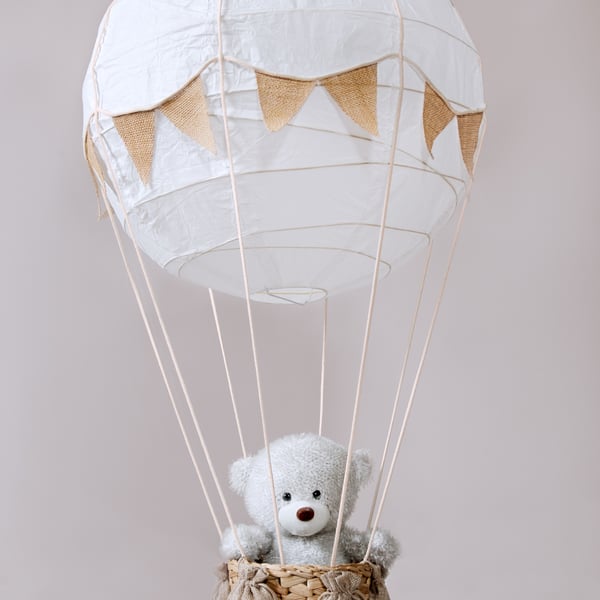 Nursery lampshade, nursery lightshade, hot air balloon nursery lampshade