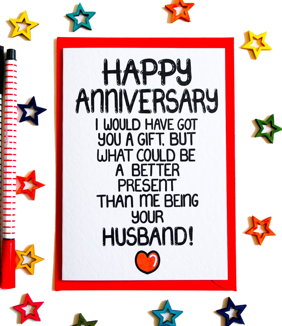 Funny Anniversary Card Happy Anniversary for Wife Rude Unisex Anniversary