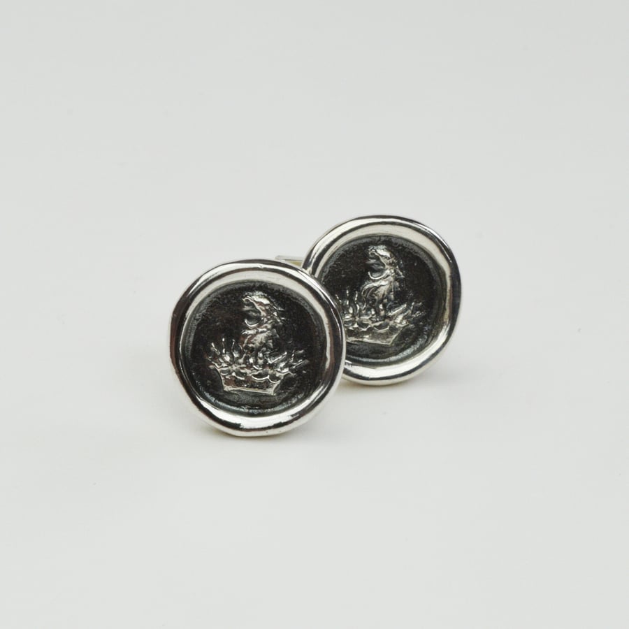 Phoenix cuff links in Sterling Silver