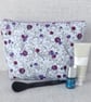 Large zipped pouch, project bag, cosmetic bag, floral - Image 2