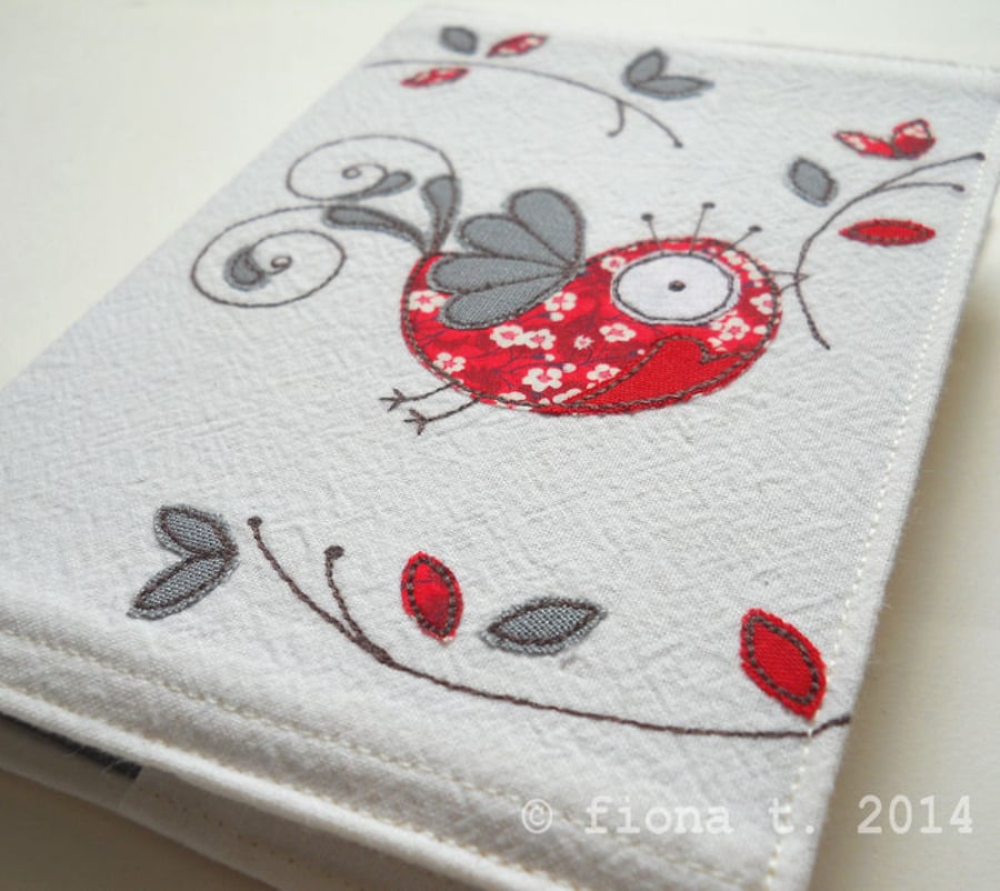 embroidered peace dove notebook
