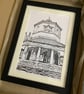 Original Monochrome Framed Print The Butter Mart Barnard Castle Unique Prints - Image 4