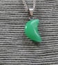 Crescent Pendant Gemstone on Silver Chain - Image 9