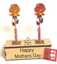 Mothers day rose box with 2 roses handmade included