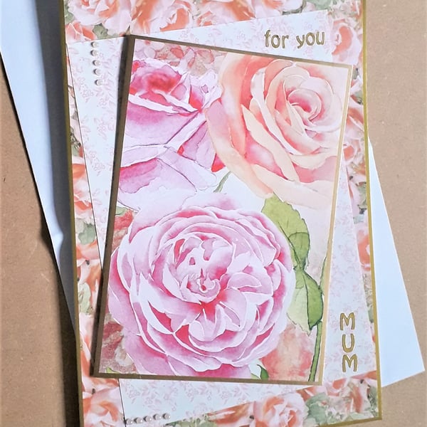Mothers Day Card with Roses