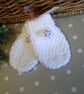 Baby  Girls Knitted Mittens  12 months plus - Image 3
