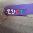 Bookmark. Personalised bookmark. Animal themed bookmark. Ref 131